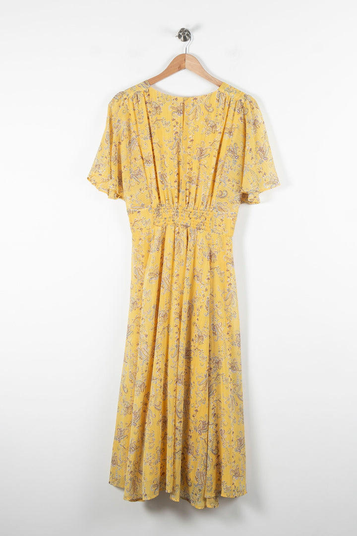 Robe Longue Jaune - Taille M/38 de la marque ZAPA | PARAD60531 - Vendu par Paradigme - Image 4