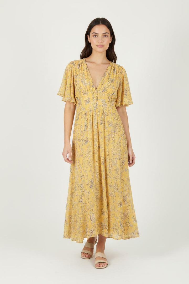 Robe Longue Jaune - Taille M/38 de la marque ZAPA | PARAD60531 - Vendu par Paradigme - Image 1