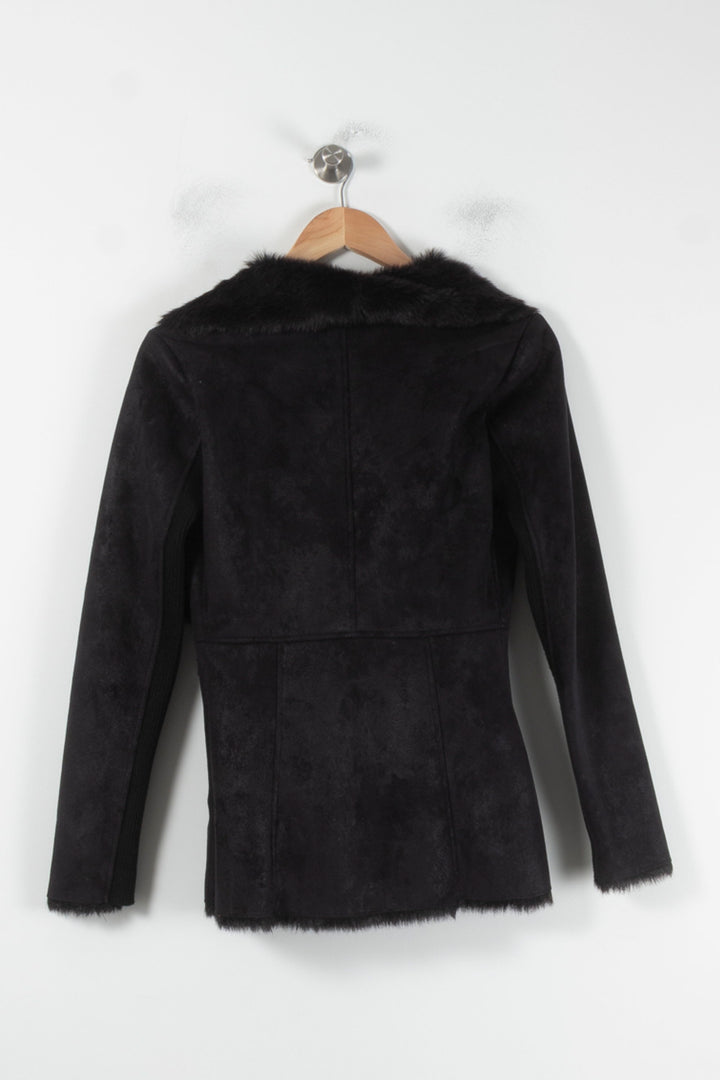 Veste En Daim Noire - Taille XS/34 de la marque IKKS | PARAD60540 - Vendu par Paradigme - Image 4