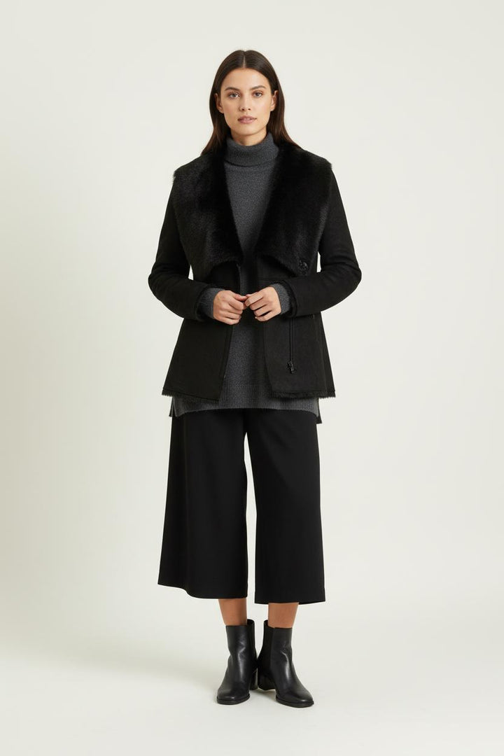 Veste En Daim Noire - Taille XS/34 de la marque IKKS | PARAD60540 - Vendu par Paradigme - Image 1