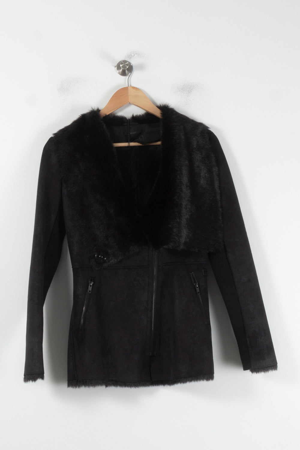Veste En Daim Noire - Taille XS/34 de la marque IKKS | PARAD60540 - Vendu par Paradigme - Image 2