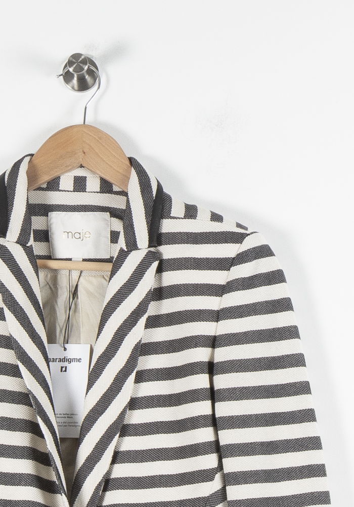 Veste Tailleur Blanche et Noire - Taille S/36 de la marque Maje | PARAD60542 - Vendu par Paradigme - Image 3