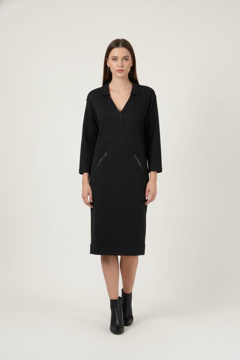 Robe Droite Noire - Taille XS/34 de la marque One Step | PARAD60558 - Vendu par Paradigme - Image 1