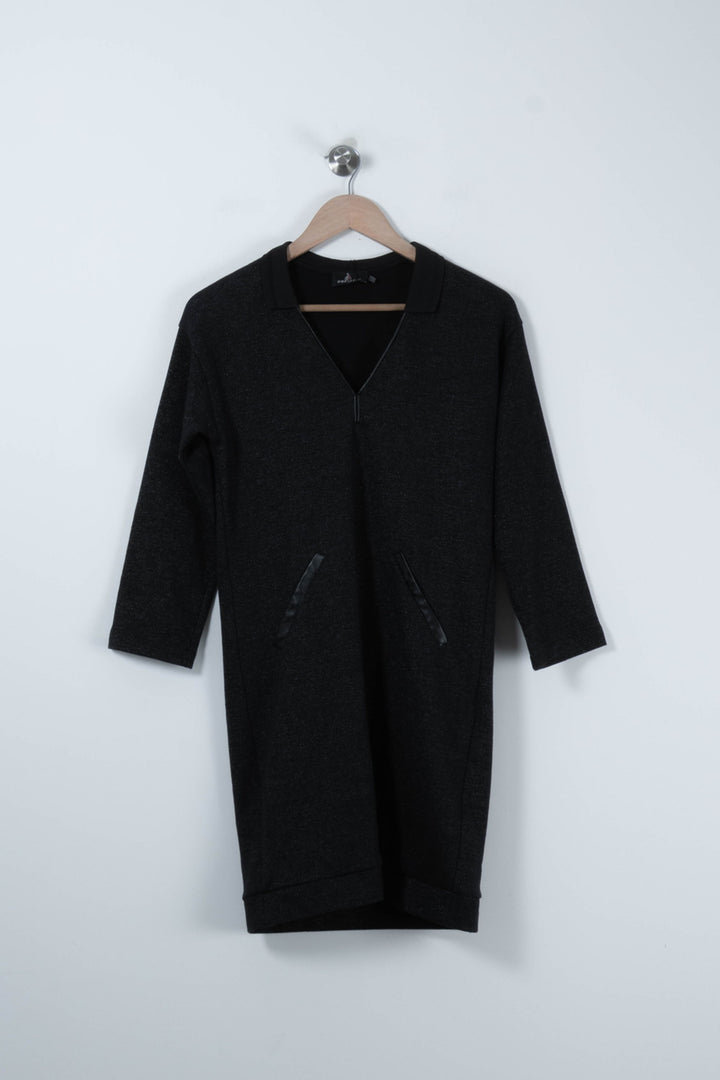 Robe Droite Noire - Taille XS/34 de la marque One Step | PARAD60558 - Vendu par Paradigme - Image 2