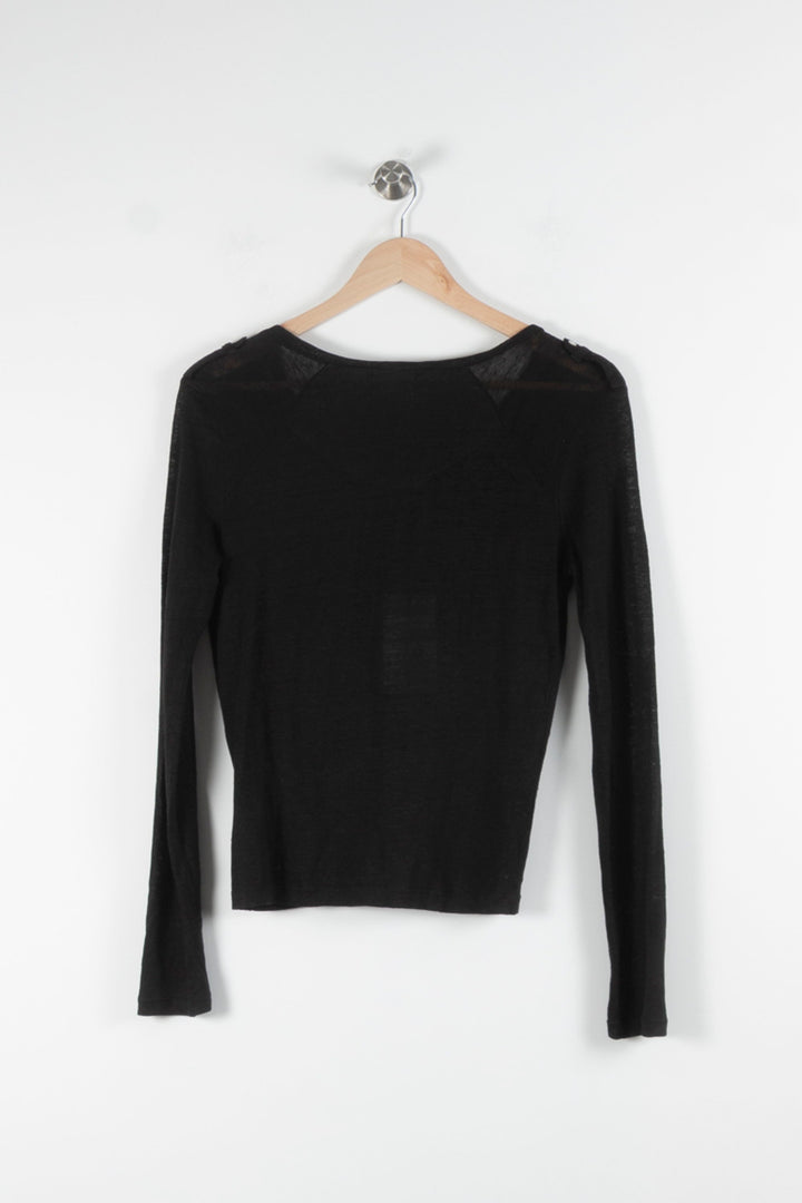 Cardigan Noir - Taille S/36 de la marque IKKS | PARAD60565 - Vendu par Paradigme - Image 4