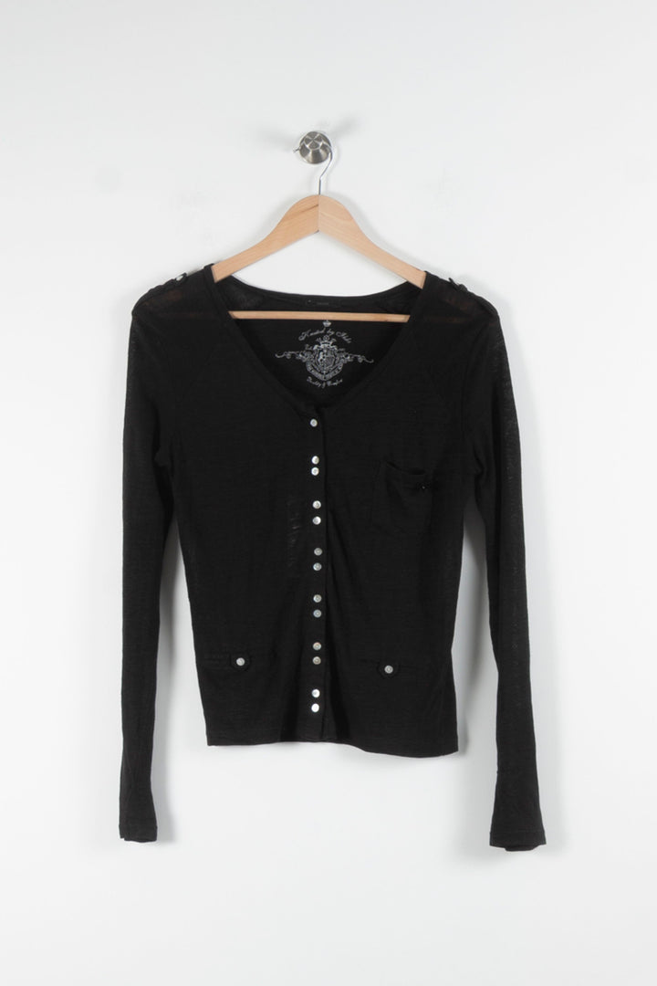 Cardigan Noir - Taille S/36 de la marque IKKS | PARAD60565 - Vendu par Paradigme - Image 2
