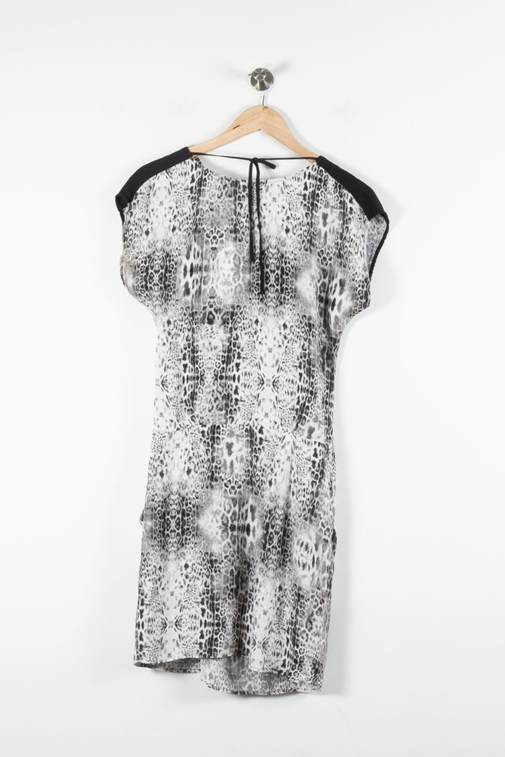 Robe Imprimée Grise et Noire - Taille XS/34 de la marque IKKS | PARAD60581 - Vendu par Paradigme - Image 4