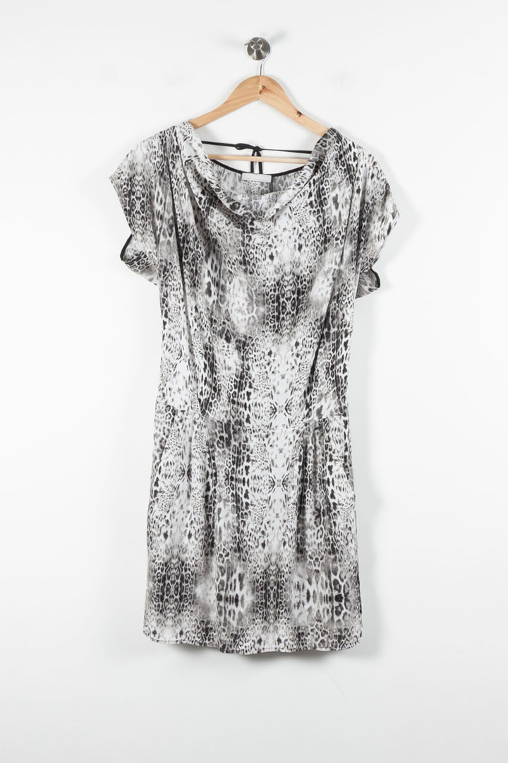 Robe Imprimée Grise et Noire - Taille XS/34 de la marque IKKS | PARAD60581 - Vendu par Paradigme - Image 2