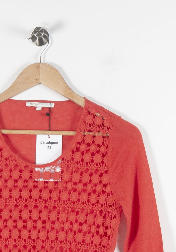 Blouse Rouge - Taille S/36 de la marque Maje | PARAD60647 - Vendu par Paradigme - Image 3
