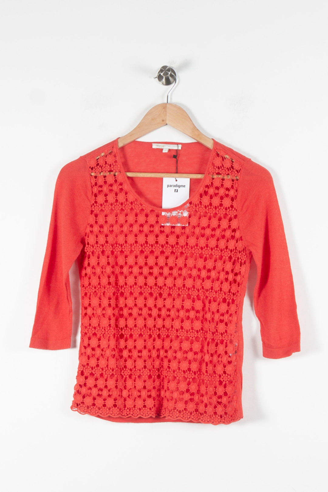 Blouse Rouge - Taille S/36 de la marque Maje | PARAD60647 - Vendu par Paradigme - Image 2