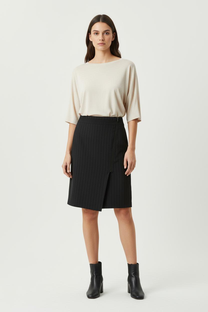Jupe Droite Grise - Taille M/38 de la marque Gerard Darel | PARAD60658 - Vendu par Paradigme - Image 1