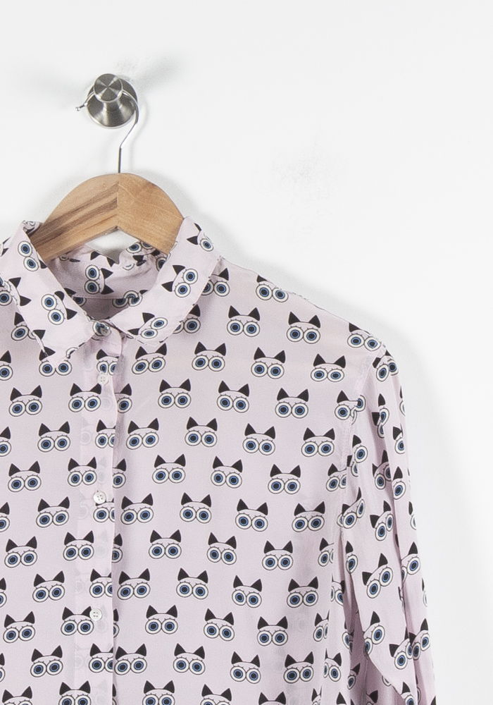 Chemise Rose et Noire - Taille M/38 de la marque Sandro | PARAD60674 - Vendu par Paradigme - Image 3