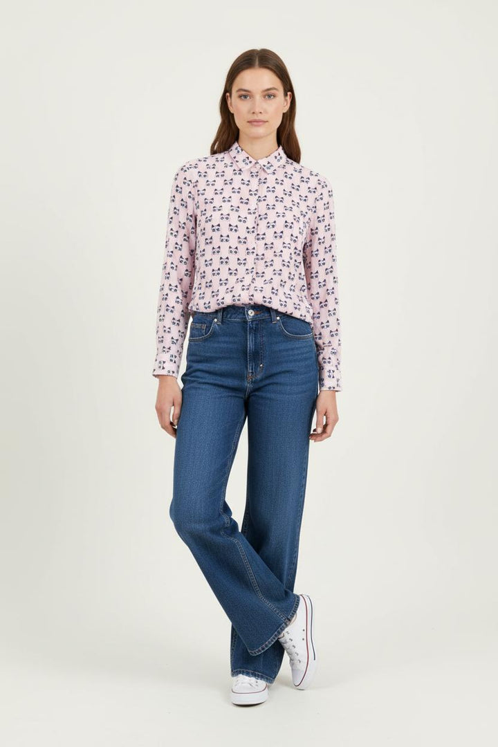 Chemise Rose et Noire - Taille M/38 de la marque Sandro | PARAD60674 - Vendu par Paradigme - Image 1