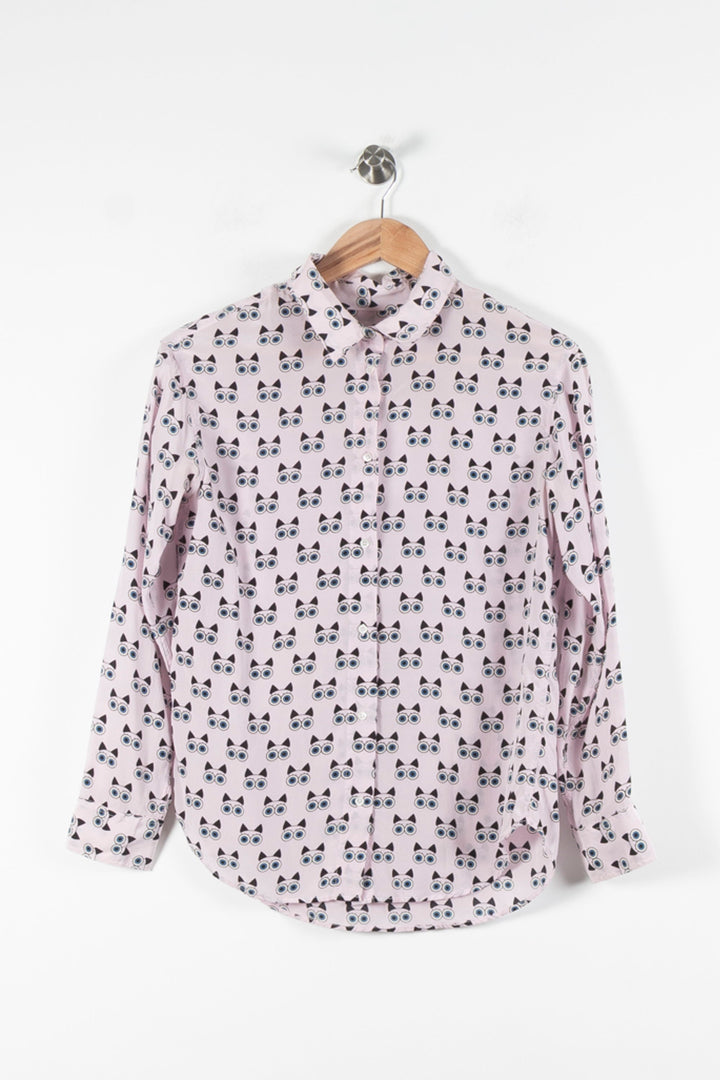 Chemise Rose et Noire - Taille M/38 de la marque Sandro | PARAD60674 - Vendu par Paradigme - Image 2