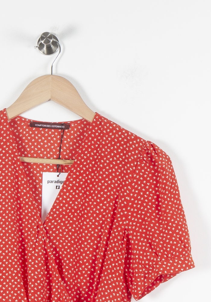 Robe Midi Rouge à Pois Blancs - Taille S/36 de la marque Comptoir des Cotonniers | PARAD60687 - Vendu par Paradigme - Image 3