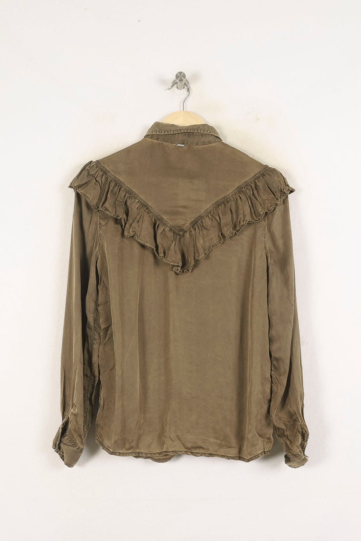 Chemise Volantée Verte - Taille XS/34 de la marque IKKS | PARAD60693 - Vendu par Paradigme - Image 4