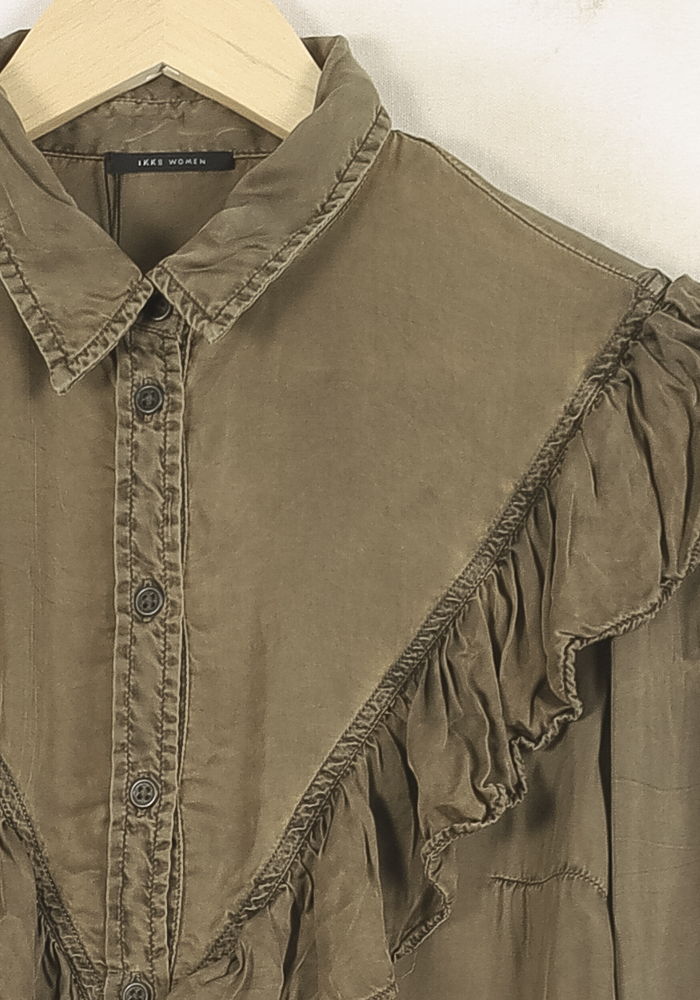 Chemise Volantée Verte - Taille XS/34 de la marque IKKS | PARAD60693 - Vendu par Paradigme - Image 3
