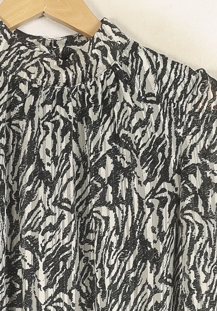 Robe Midi Noire et Blanche - Taille XS/34 de la marque IKKS | PARAD60695 - Vendu par Paradigme - Image 3