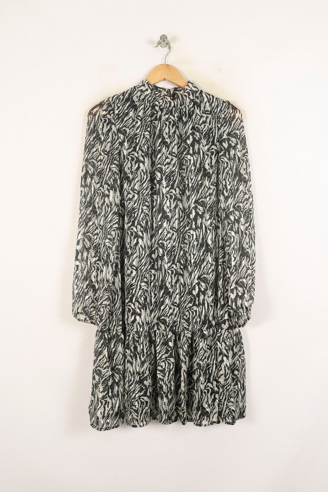 Robe Midi Noire et Blanche - Taille XS/34 de la marque IKKS | PARAD60695 - Vendu par Paradigme - Image 2