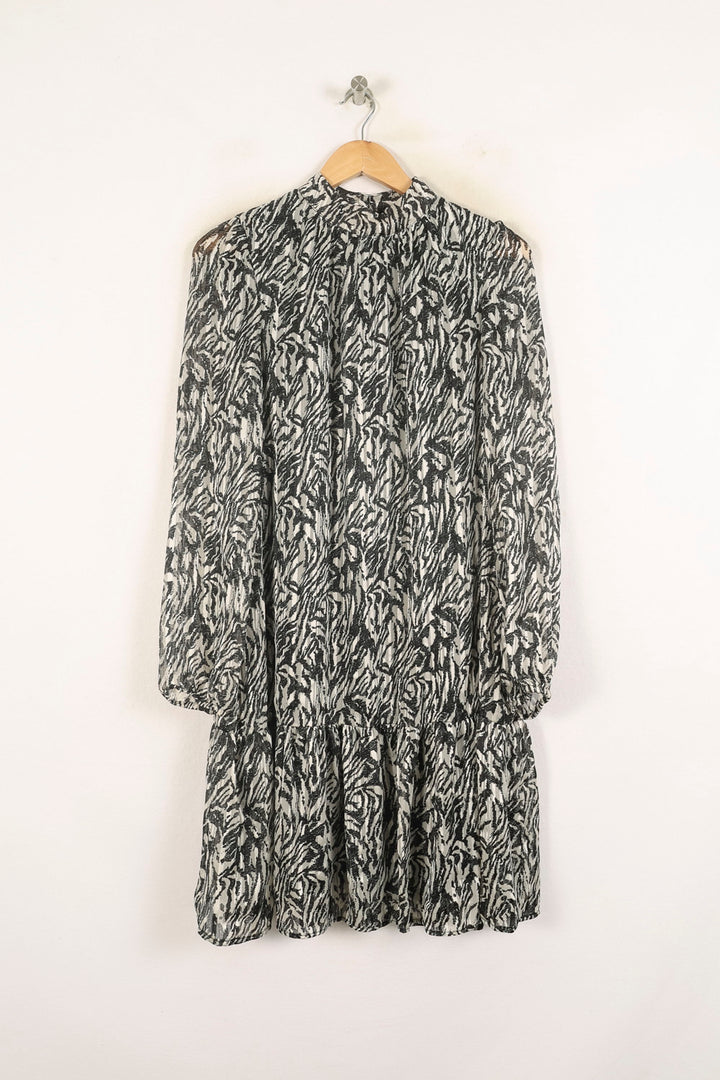 Robe Midi Noire et Blanche - Taille XS/34 de la marque IKKS | PARAD60695 - Vendu par Paradigme - Image 2