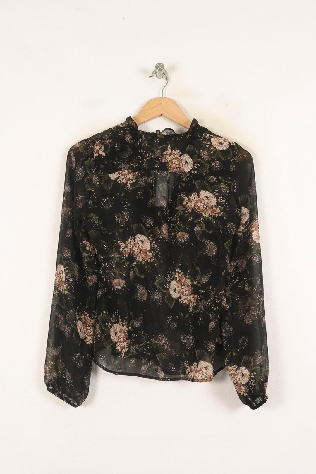 Blouse Noire et Fleurie - Taille XS/34 de la marque IKKS | PARAD60699 - Vendu par Paradigme - Image 4
