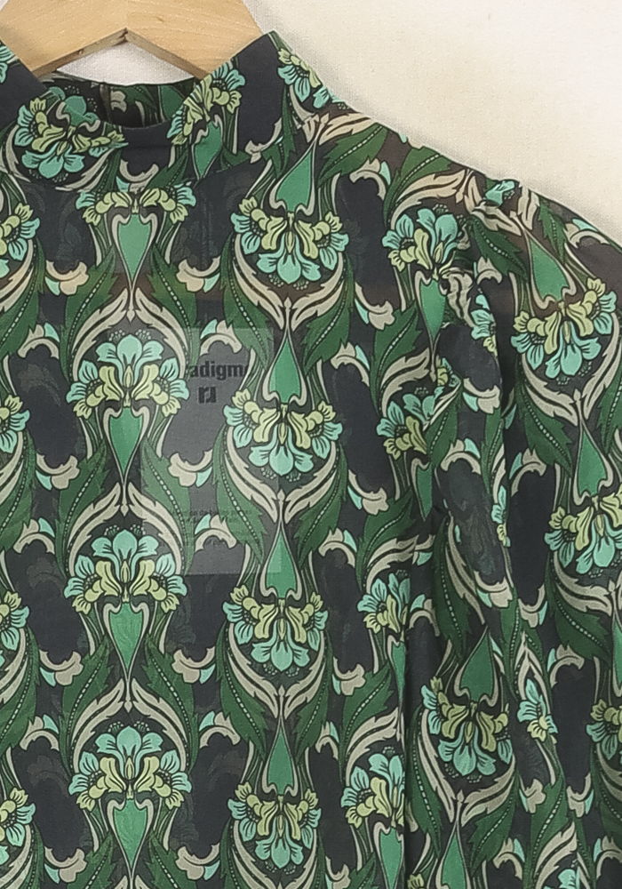 Blouse Verte et Noire - Taille S/36 de la marque IKKS | PARAD60700 - Vendu par Paradigme - Image 3