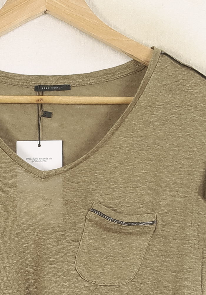 Tee-shirt Vert - Taille XS/34 de la marque IKKS | PARAD60701 - Vendu par Paradigme - Image 3