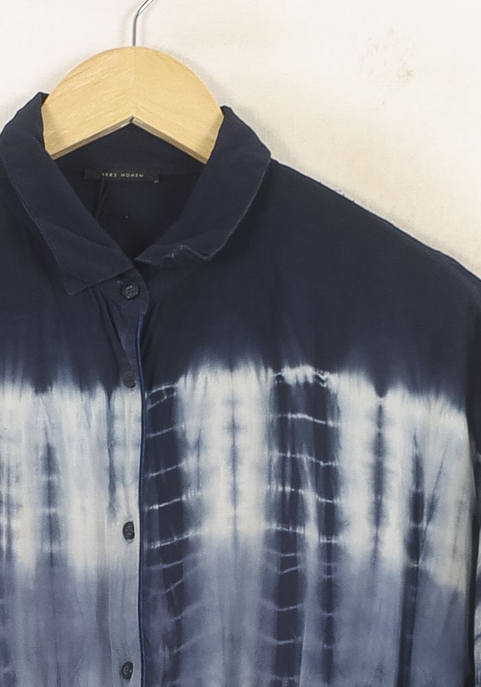 Robe chemise longue bleue et blanche - Taille S/36 de la marque IKKS | PARAD60713 - Vendu par Paradigme - Image 3