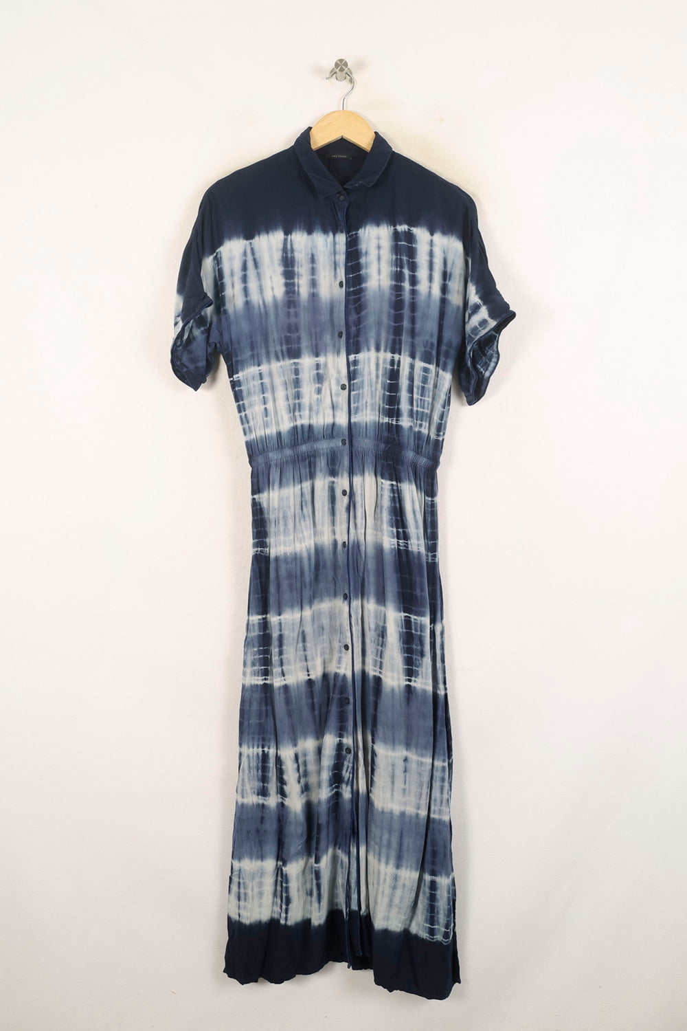 Robe chemise longue bleue et blanche - Taille S/36 de la marque IKKS | PARAD60713 - Vendu par Paradigme - Image 2