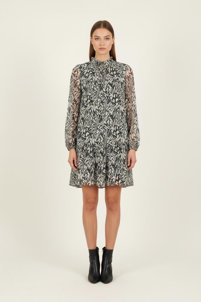 Robe Courte Noire et Blanche - Taille M/38 de la marque IKKS | PARAD60715 - Vendu par Paradigme - Image 1