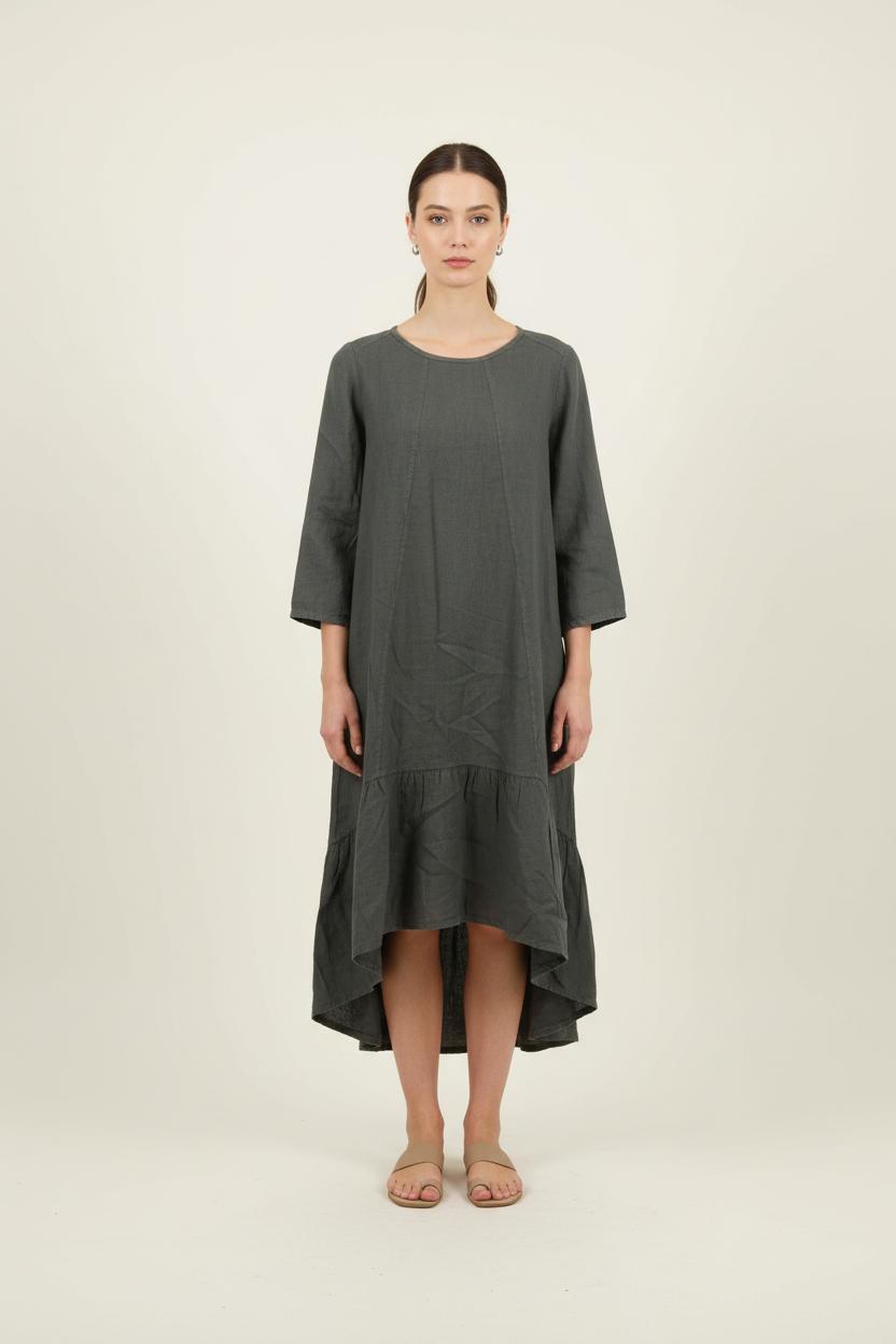 Robe Midi Verte - Taille S/36 de la marque La Fée Maraboutée | PARAD60721 - Vendu par Paradigme - Image 1