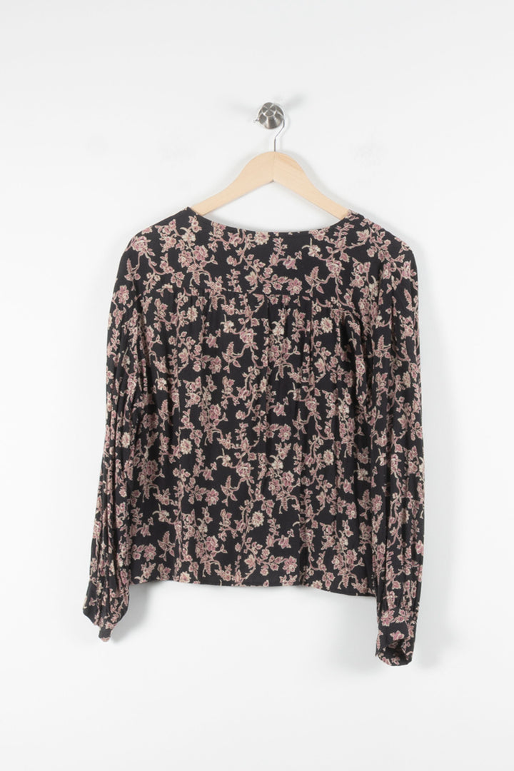 Blouse Noire et Rose - Taille S/36 de la marque La Fée Maraboutée | PARAD60726 - Vendu par Paradigme - Image 4
