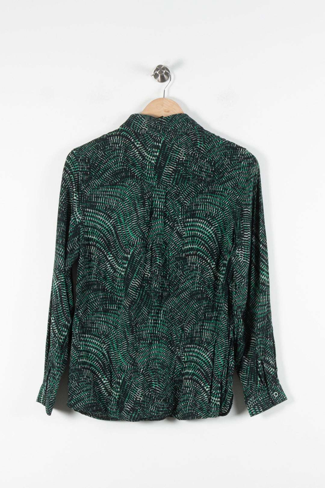 Chemisier Vert et Noir - Taille M/38 de la marque La Fée Maraboutée | PARAD60727 - Vendu par Paradigme - Image 4