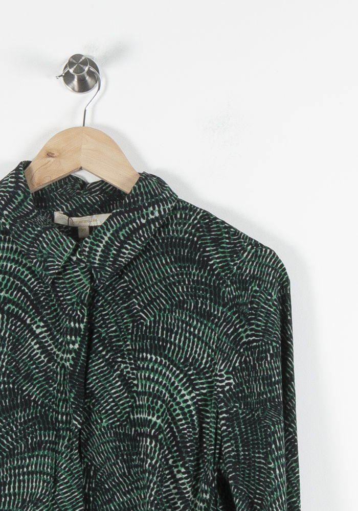 Chemisier Vert et Noir - Taille M/38 de la marque La Fée Maraboutée | PARAD60727 - Vendu par Paradigme - Image 3