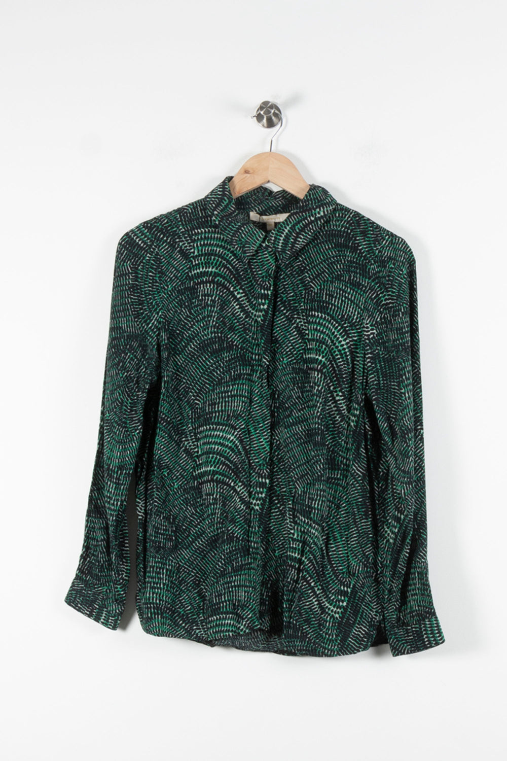 Chemisier Vert et Noir - Taille M/38 de la marque La Fée Maraboutée | PARAD60727 - Vendu par Paradigme - Image 2