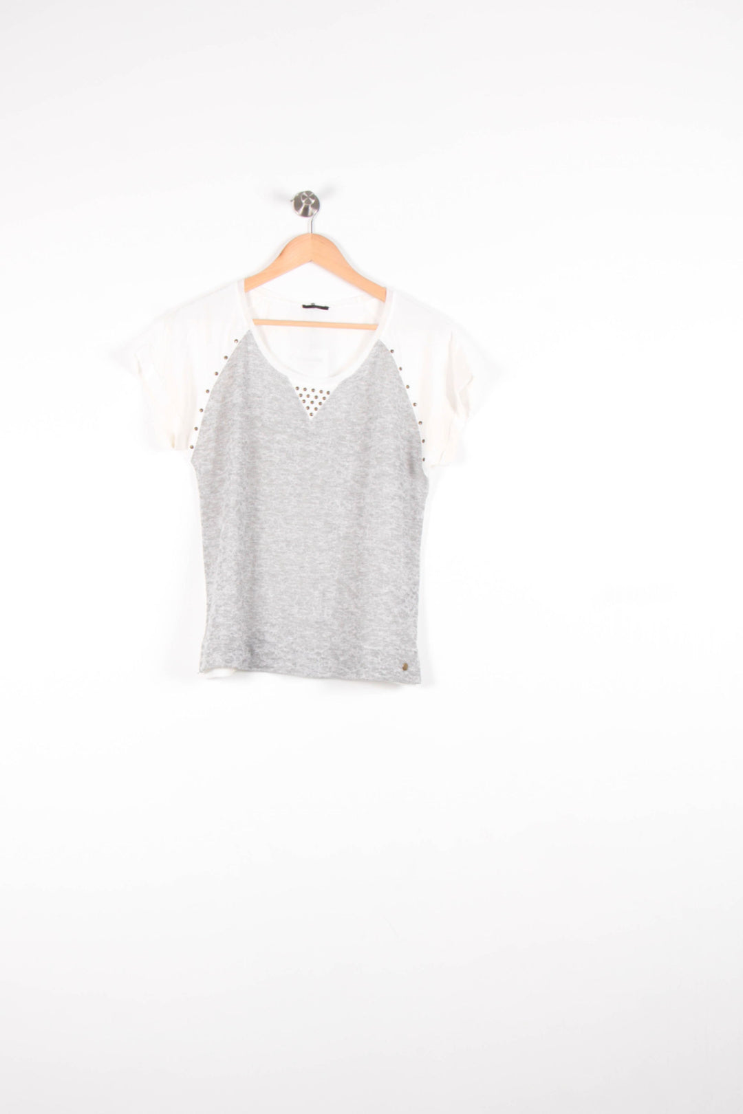T-shirt Gris et Blanc - Taille M/38 de la marque IKKS | PARAD60732 - Vendu par Paradigme - Image 2