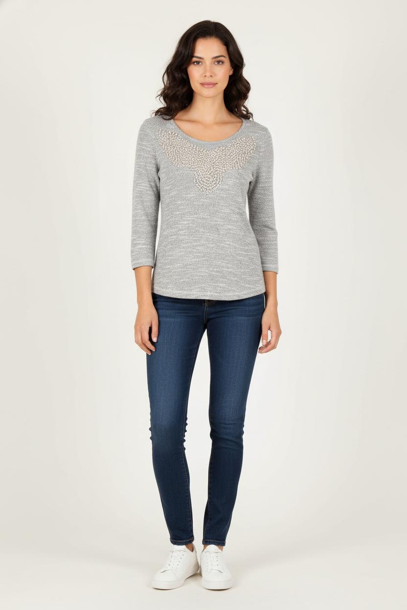 Pull Gris - Taille M/38 de la marque IKKS | PARAD60733 - Vendu par Paradigme - Image 1