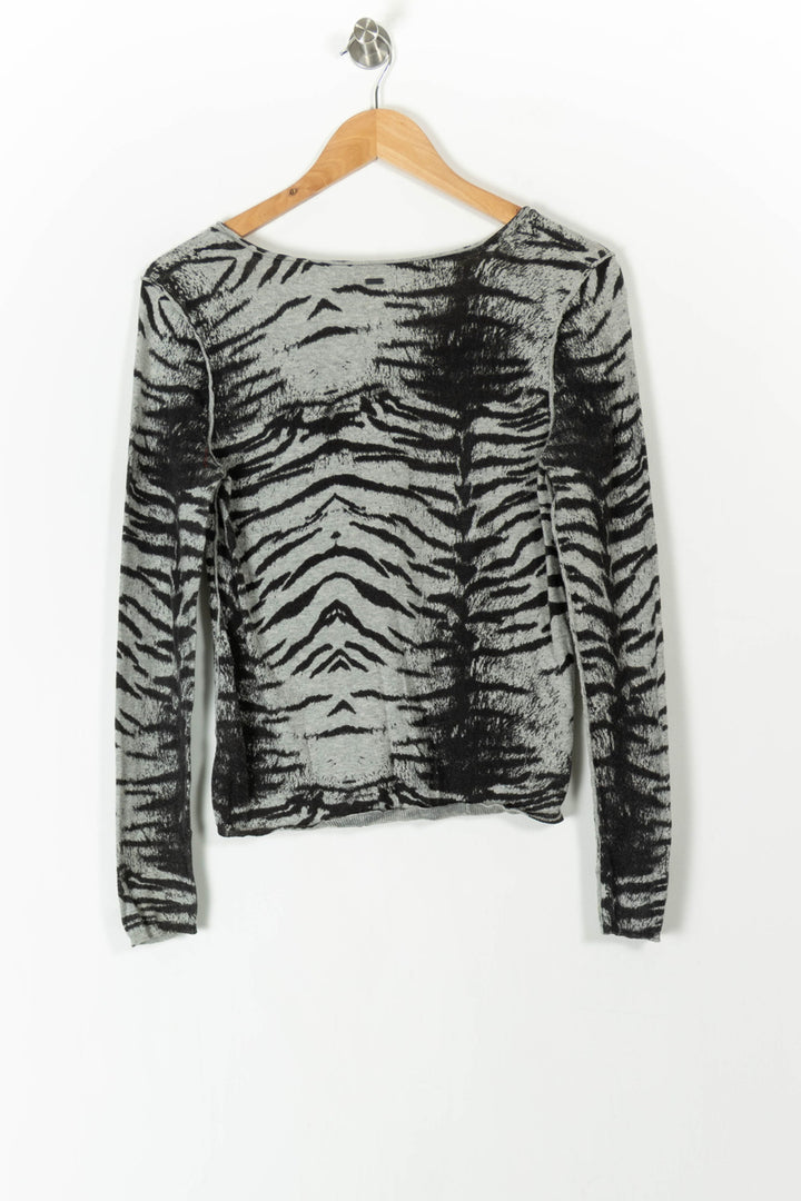 Pull Gris et Noir - Taille S/36 de la marque IKKS | PARAD60740 - Vendu par Paradigme - Image 4
