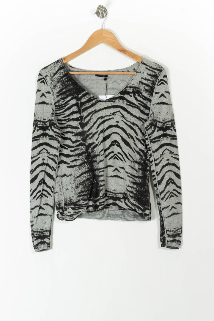 Pull Gris et Noir - Taille S/36 de la marque IKKS | PARAD60740 - Vendu par Paradigme - Image 2