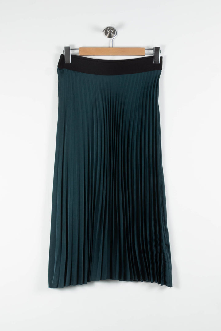 Jupe Plissée Verte et Noire - Taille M/38 de la marque La Fée Maraboutée | PARAD60772 - Vendu par Paradigme - Image 2