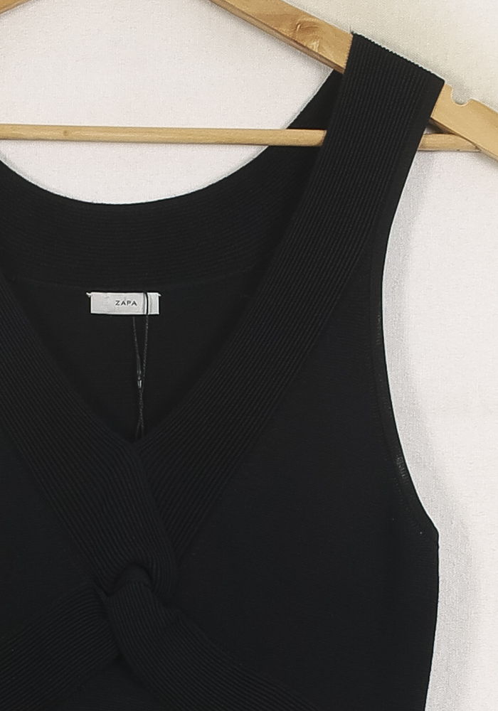 Robe Midi Noire - Taille M/38 de la marque ZAPA | PARAD60776 - Vendu par Paradigme - Image 3