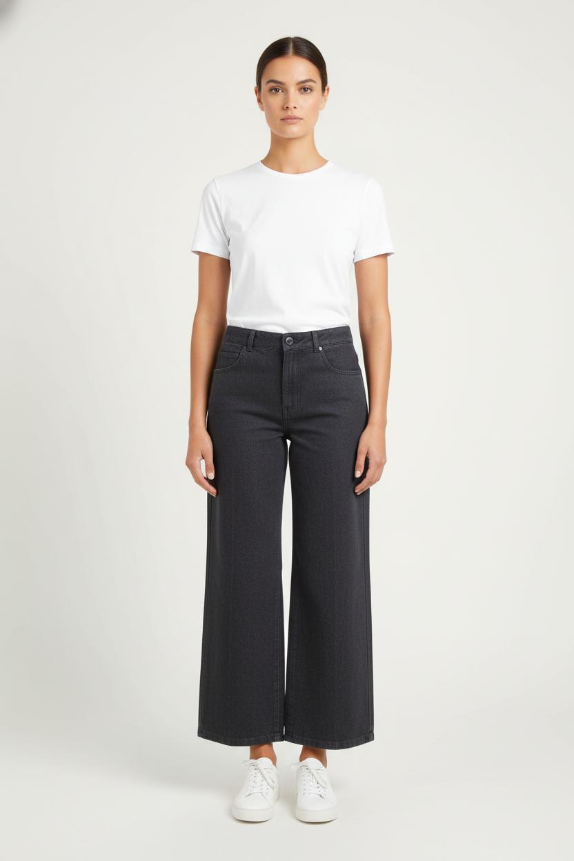 Jean Large Noir - Taille S/36 de la marque Caroll | PARAD60796 - Vendu par Paradigme - Image 1