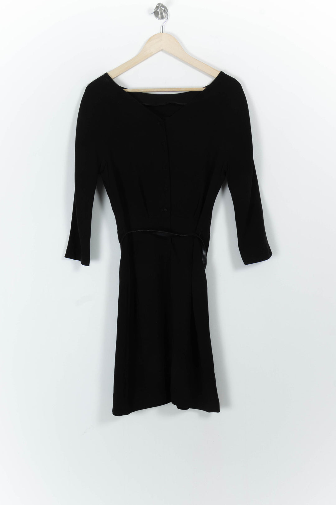 Robe Ceinturée Noire - Taille S/36 de la marque Tara Jarmon | PARAD60828 - Vendu par Paradigme - Image 4