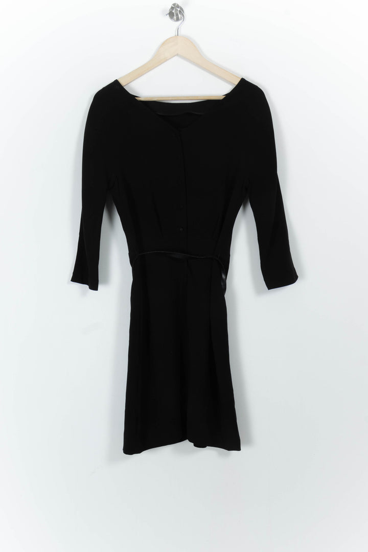 Robe Ceinturée Noire - Taille S/36 de la marque Tara Jarmon | PARAD60828 - Vendu par Paradigme - Image 4