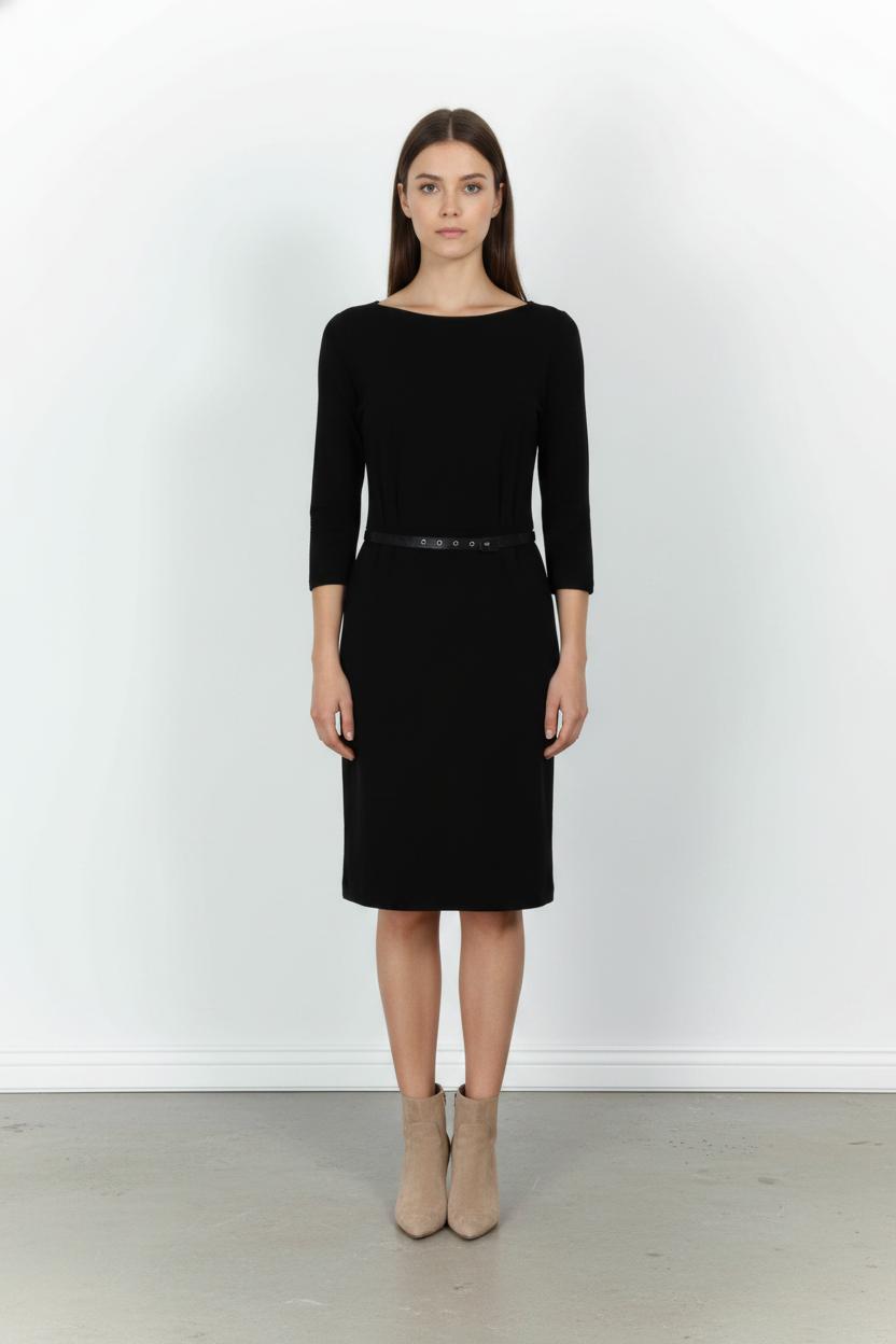 Robe Ceinturée Noire - Taille S/36 de la marque Tara Jarmon | PARAD60828 - Vendu par Paradigme - Image 1