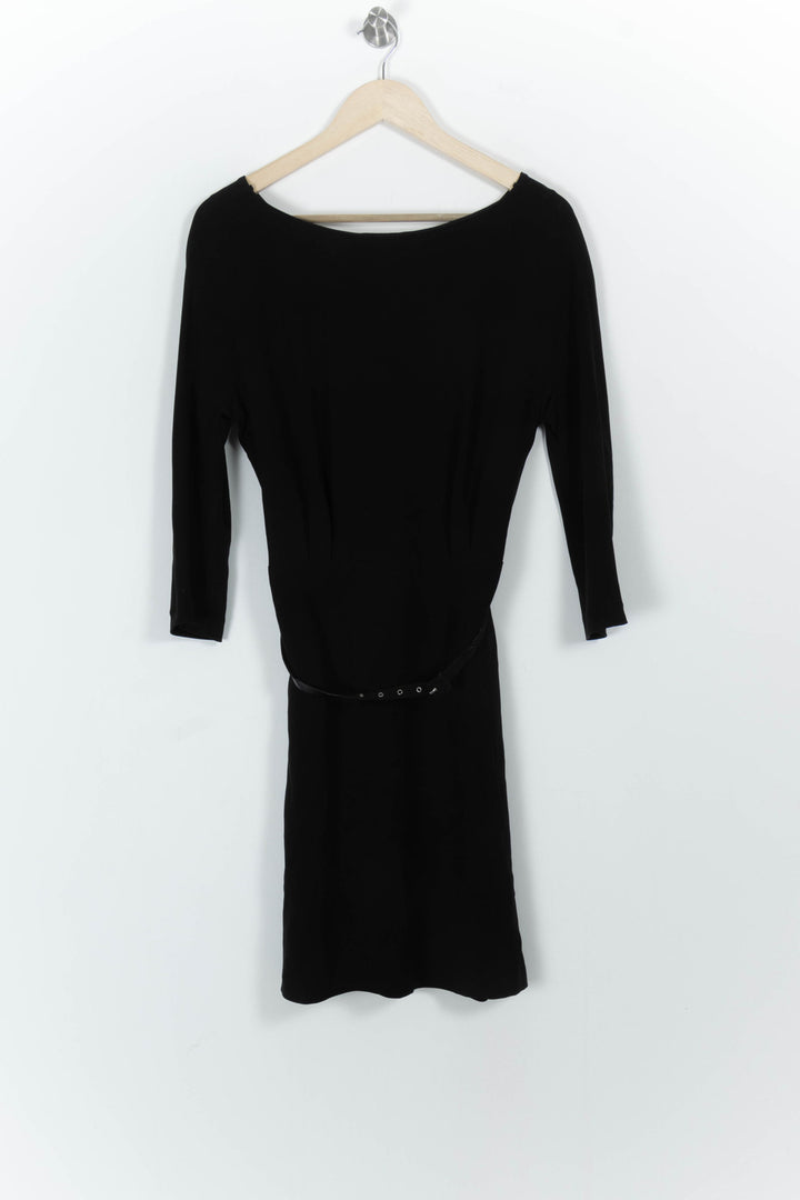 Robe Ceinturée Noire - Taille S/36 de la marque Tara Jarmon | PARAD60828 - Vendu par Paradigme - Image 2