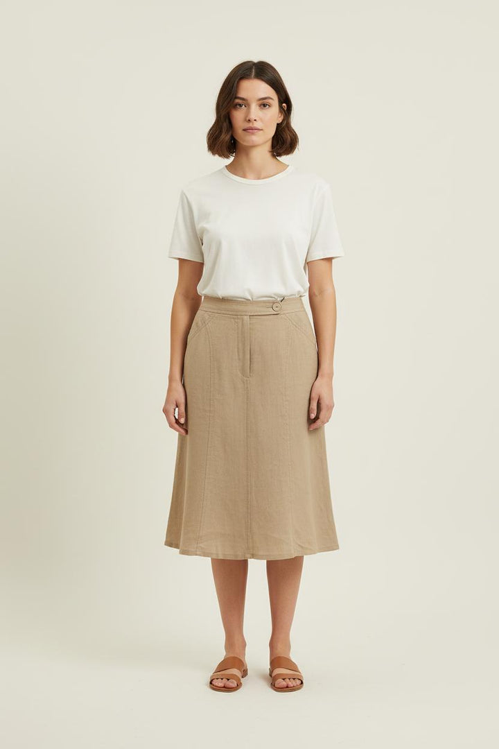 Jupe Midi Beige - Taille M/38 de la marque Gerard Darel | PARAD60841 - Vendu par Paradigme - Image 1