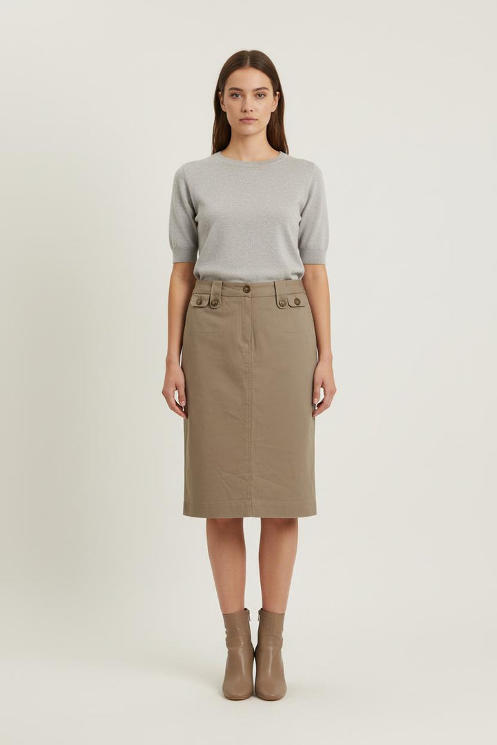 Jupe Crayon Beige - Taille S/36 de la marque Gerard Darel | PARAD60849 - Vendu par Paradigme - Image 1