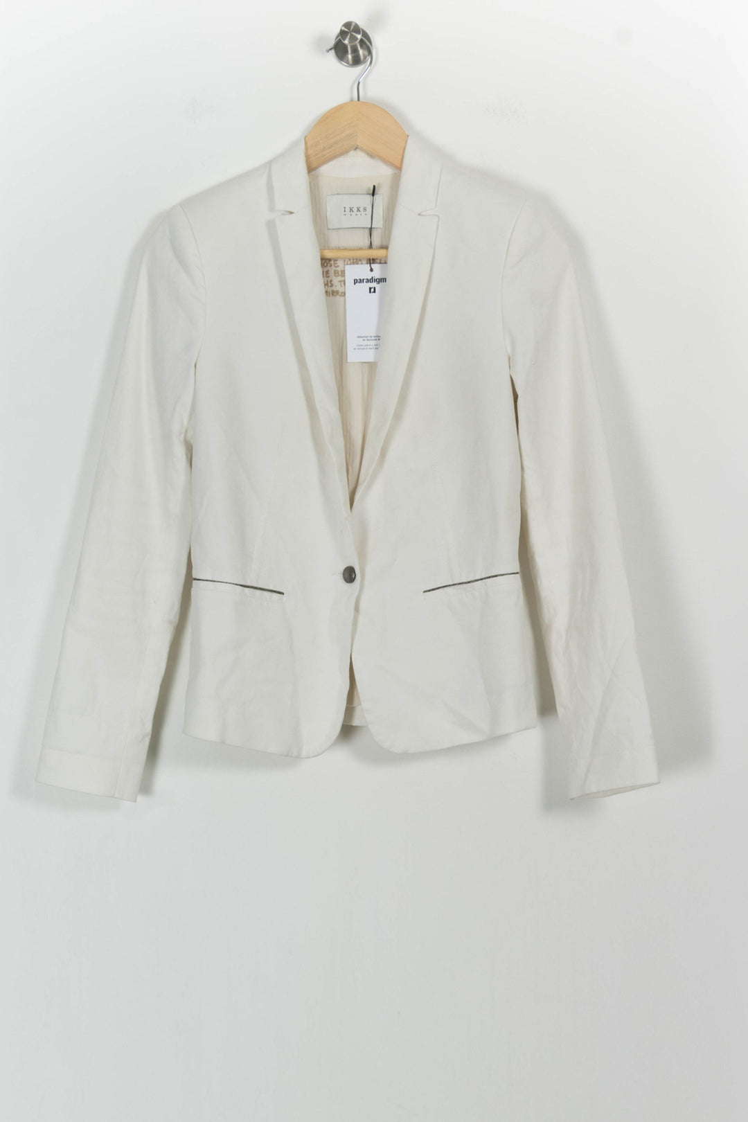Blazer Blanc - Taille XS/34 de la marque IKKS | PARAD60852 - Vendu par Paradigme - Image 2