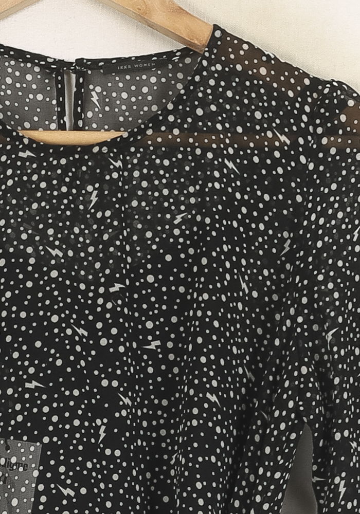 Robe Courte Noire et Blanche - Taille S/36 de la marque IKKS | PARAD60862 - Vendu par Paradigme - Image 3